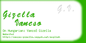 gizella vancso business card