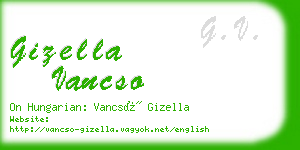 gizella vancso business card